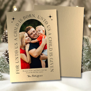 Tarjeta de Navidad religiosa familiar minimalista