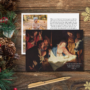 Tarjeta de Navidad religiosa multifo clásico Nativ