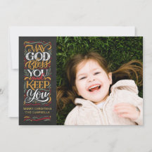 Tarjeta de Navidad Religiosa Que Dios te Bendiga