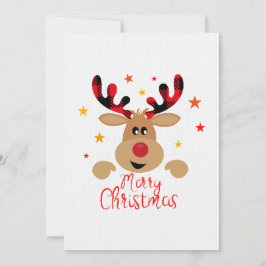 Tarjeta de Navidad Reno 