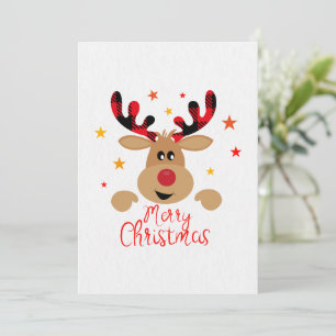 Tarjeta de Navidad Reno