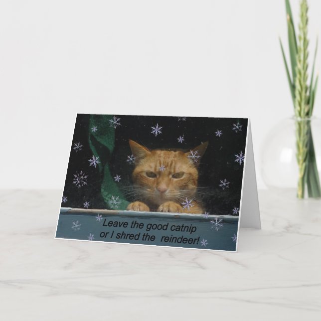 Tarjeta de navidad "Reno Shred" (Anverso)