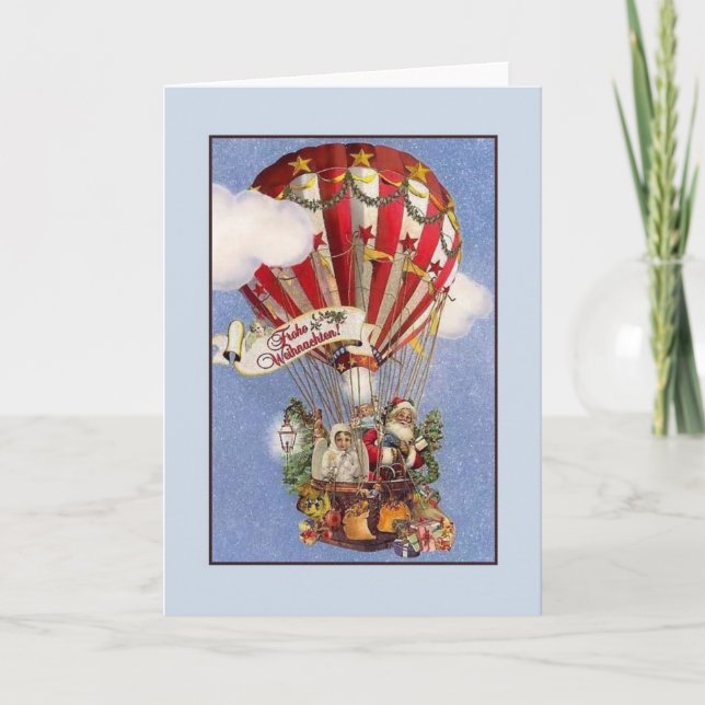 Tarjeta de Navidad retra de Frohe Weihnachten del (Anverso)