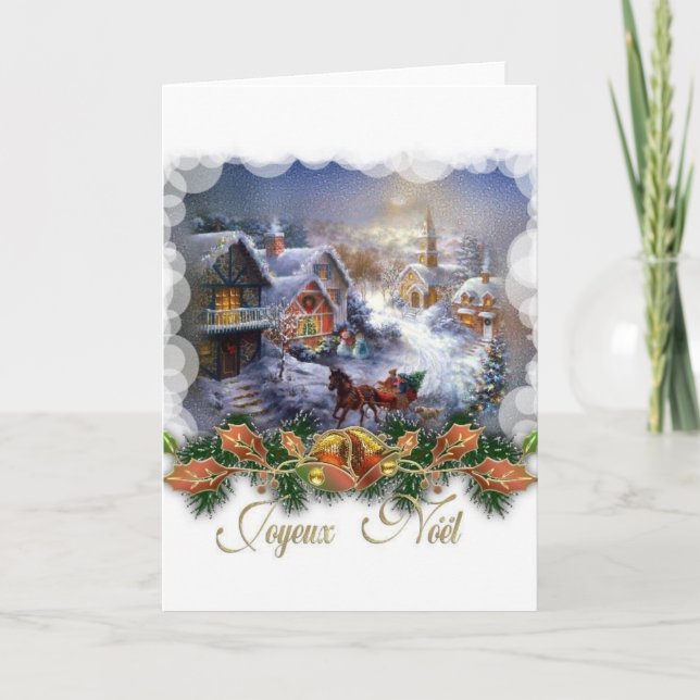 Tarjeta de Navidad retra de Joyeux Noel del (Anverso)