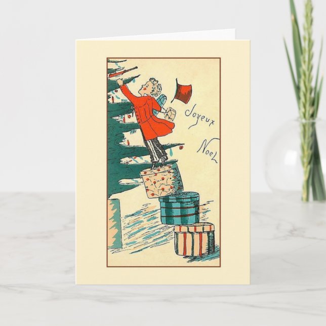 Tarjeta de Navidad retra de Joyeux Noël del (Anverso)