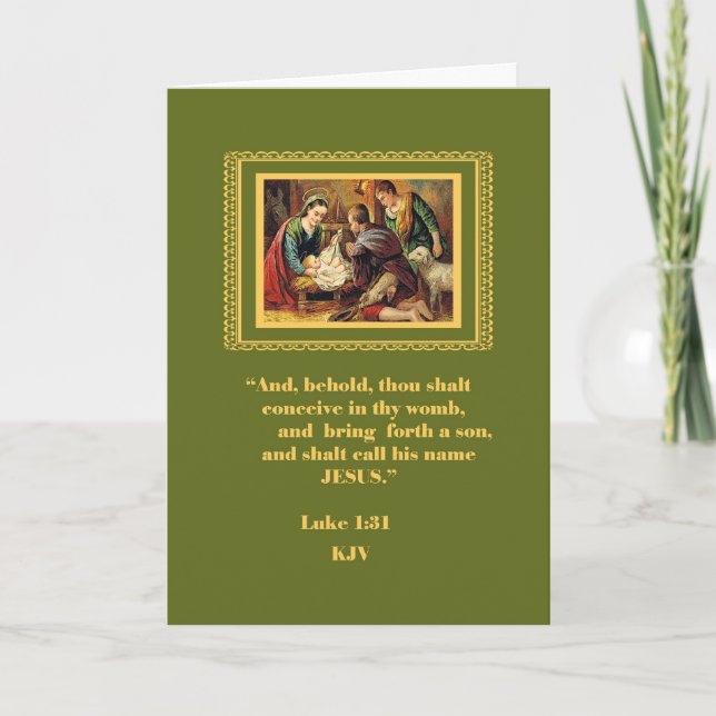 Tarjeta de Navidad retra de la escena de la (Anverso)