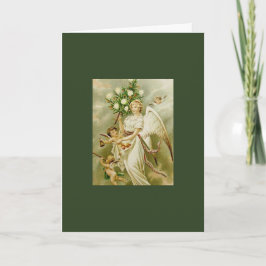 Tarjeta de Navidad RETRA del ÁNGEL