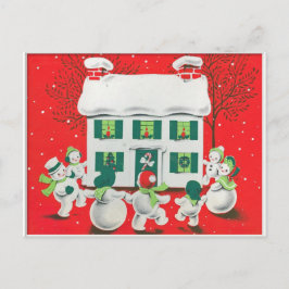 Tarjeta de Navidad retra del vintage