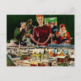 Tarjeta de Navidad retra del vintage