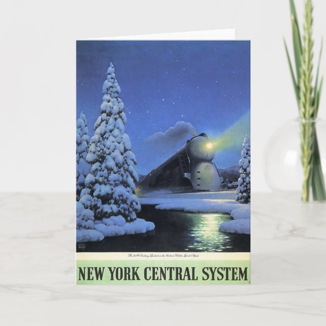 Tarjeta de Navidad retra del vintage (Anverso)