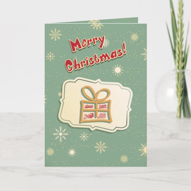 Tarjeta de Navidad retra linda (Anverso)