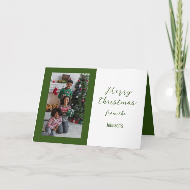 Tarjeta de Navidad retrato, 5" x 7" tarjeta doblad (Anverso)