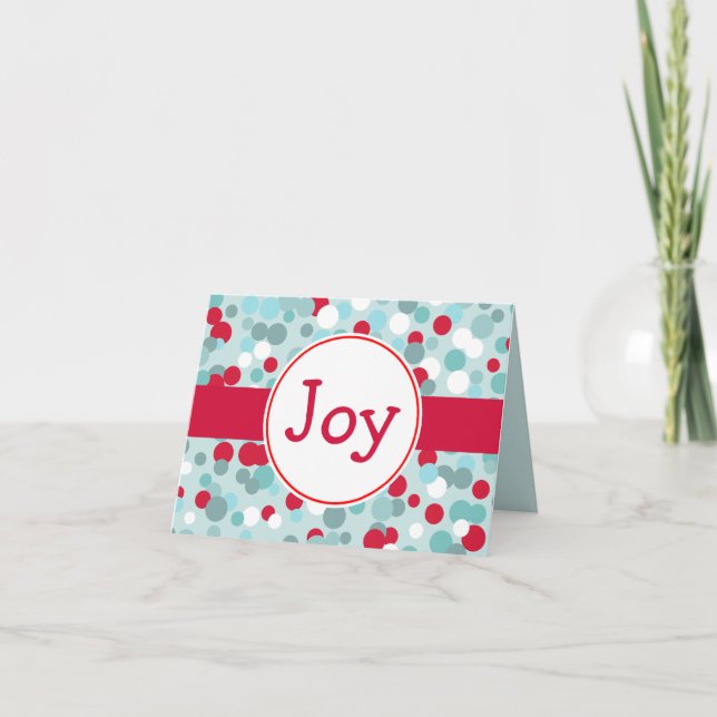 Tarjeta de Navidad Retro Joy (Anverso)