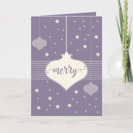 Tarjeta de Navidad Retro Merry moderna y elegante