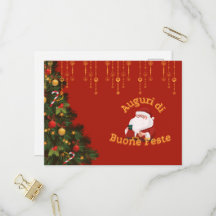 Tarjeta de Navidad roja