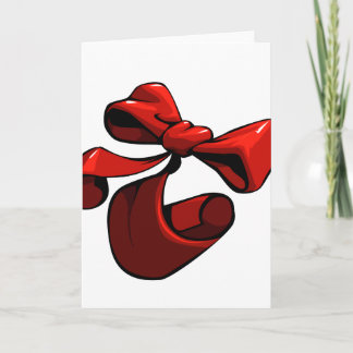 Tarjeta de Navidad roja del arco
