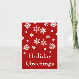 Tarjeta de Navidad Roja y Blanca de Cumpleaños