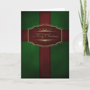 Tarjeta de navidad roja y verde