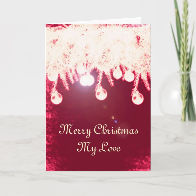 Tarjeta de Navidad Romántica Mágica (Anverso)