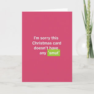 Tarjeta de Navidad Rosa Humorística