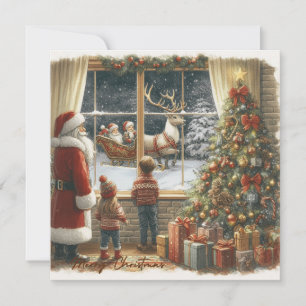 Tarjeta de Navidad Rústica Victoriana