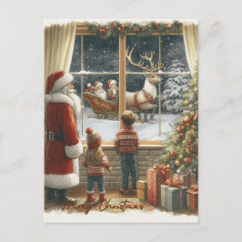 Tarjeta de Navidad Rústica Victoriana