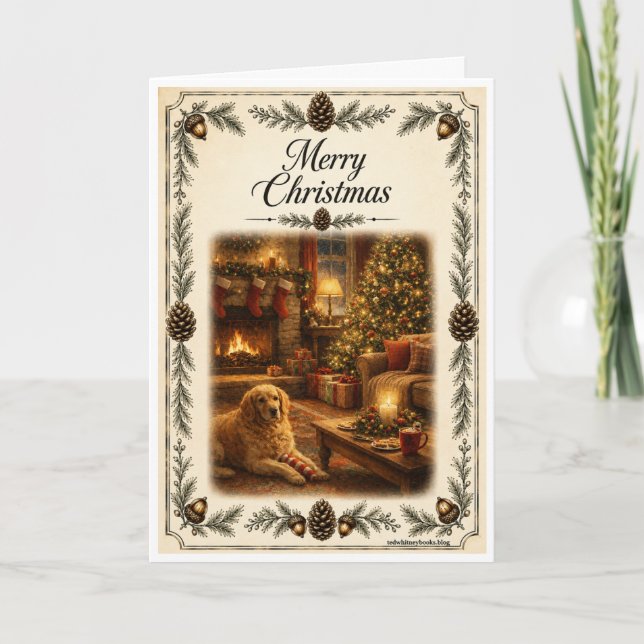 Tarjeta de Navidad - Saludo de Perro (Anverso)