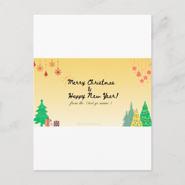 Tarjeta de Navidad | Saludo Festivo de Fiesta (Anverso)