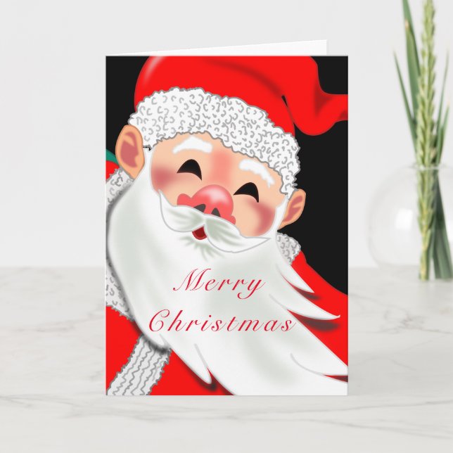 Tarjeta de Navidad Santa Claus - Tu Texto - Colore (Anverso)