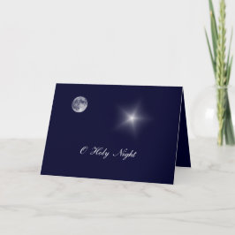 Tarjeta de Navidad santa de la noche de O