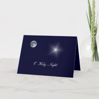 Tarjeta de Navidad santa de la noche de O