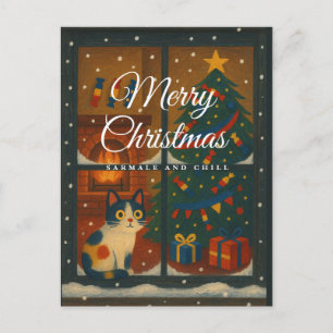 Tarjeta de Navidad Sarmale y Relájate