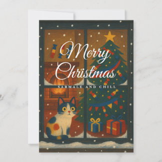 Tarjeta de Navidad Sarmale y Relájate
