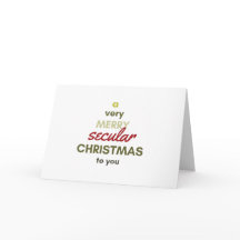 Tarjeta de Navidad secular para los ateos/los