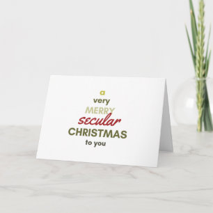 Tarjeta de Navidad secular para los ateos/los
