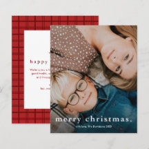 Tarjeta de Navidad sencilla con foto tipo Presupue