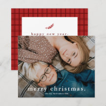 Tarjeta de Navidad sencilla tipo foto Presupuesto