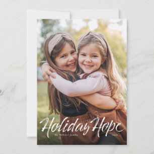 Tarjeta de Navidad simple con foto de Esperanza Na