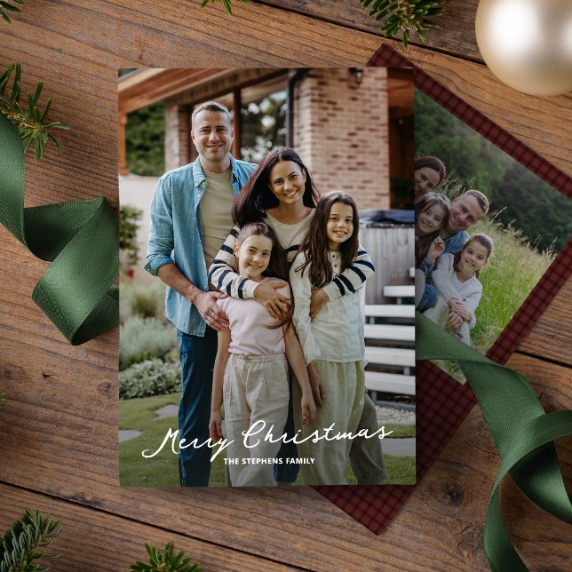Tarjeta de Navidad simple con letra rústica (Subido por el creador)