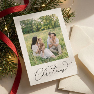 Tarjeta de Navidad simple y moderna para familia c
