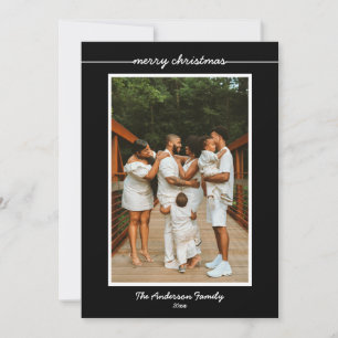Tarjeta de Navidad simplemente declarada con foto