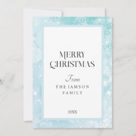 Tarjeta de Navidad Snack Blue Merry