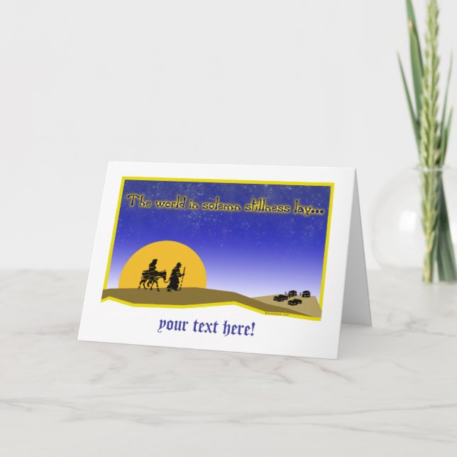 Tarjeta de Navidad solemne de la calma (Anverso)