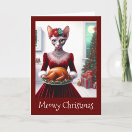 Tarjeta de navidad | Sphynx Cat Lady Xmas Turquía