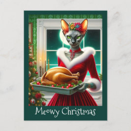 Tarjeta de navidad | Sphynx Cat Lady Xmas Turquía