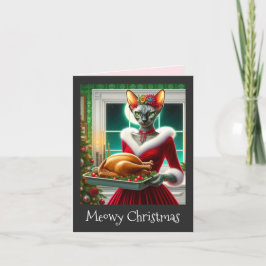 Tarjeta de navidad | Sphynx Cat Lady Xmas Turquía