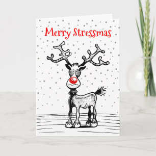 Tarjeta de Navidad Stressmas de Rudolph