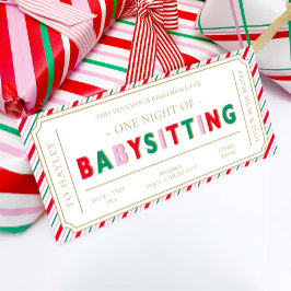 Tarjeta de navidad Stripe Babyseft Gift Voucher Ca