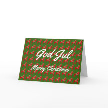Tarjeta de Navidad sueca e inglesa