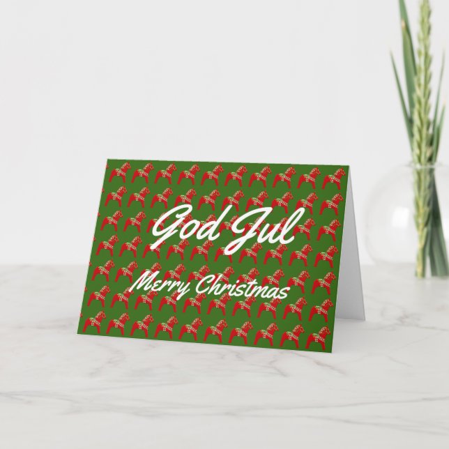 Tarjeta de Navidad sueca e inglesa (Anverso)